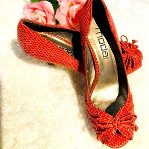 MODA SPANA OPEN TOE ORANGE HEELS